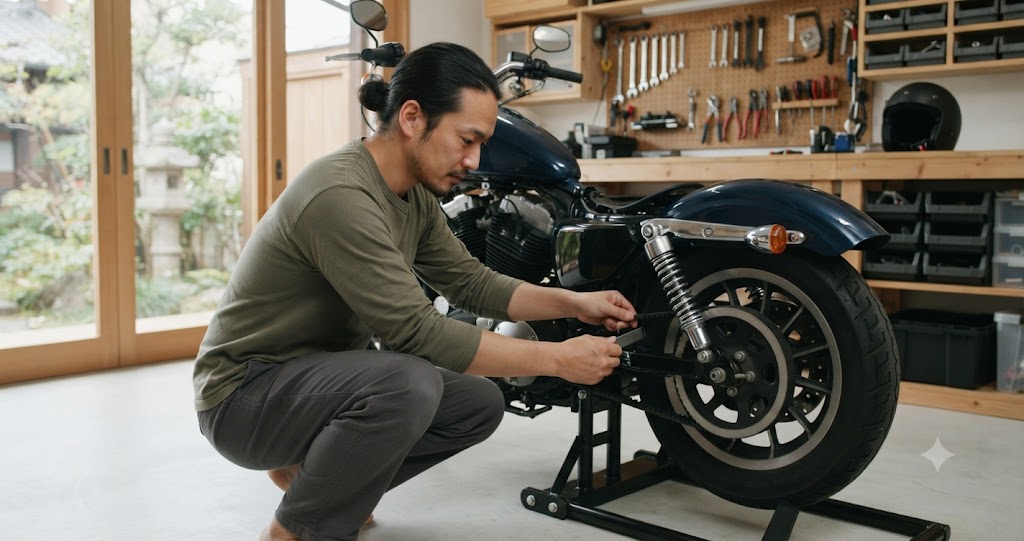 愛車を丁寧に磨く手入れを表すイメージ画像