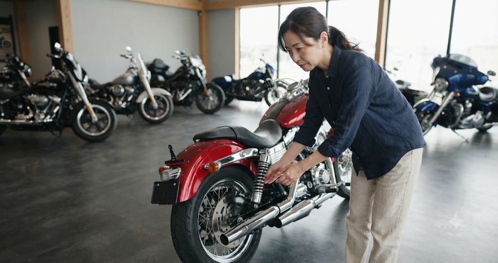ハーレー車種・相場・資産価値の注意点を表すイメージ画像